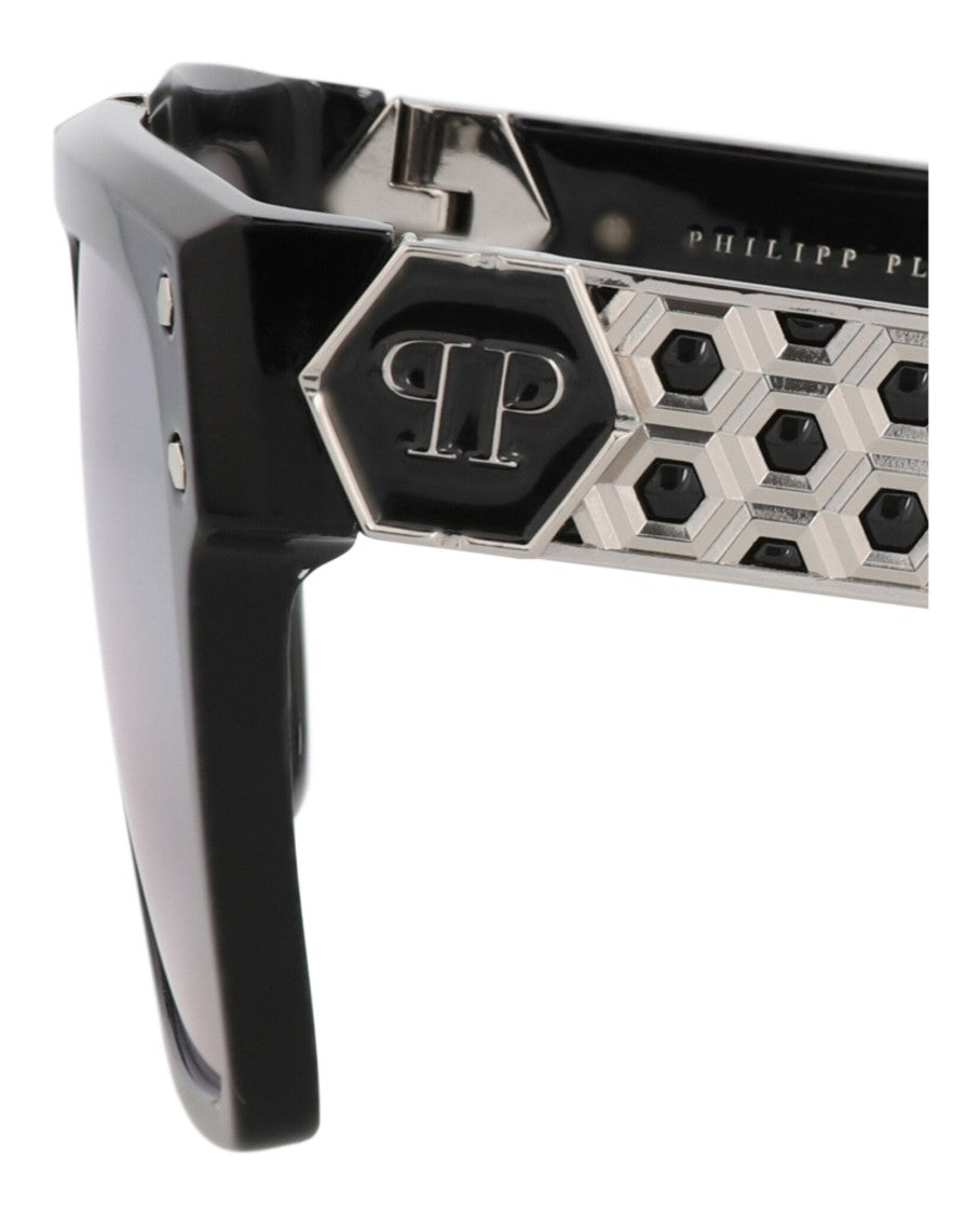 Philipp Plein Square-Frame Acetate Sunglasses With Silver-Tone Accents