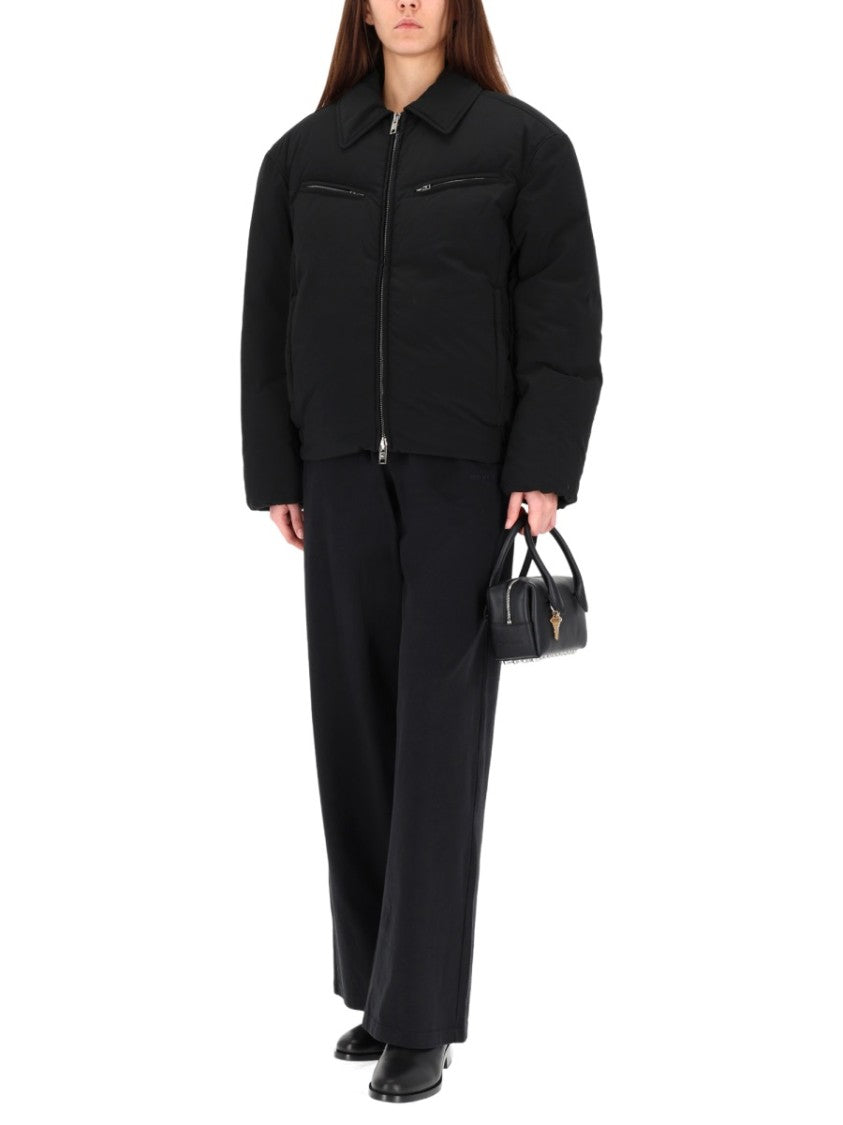 Alexander Wang Boxy Black Padded Sports Jacket With Zippered Pockets