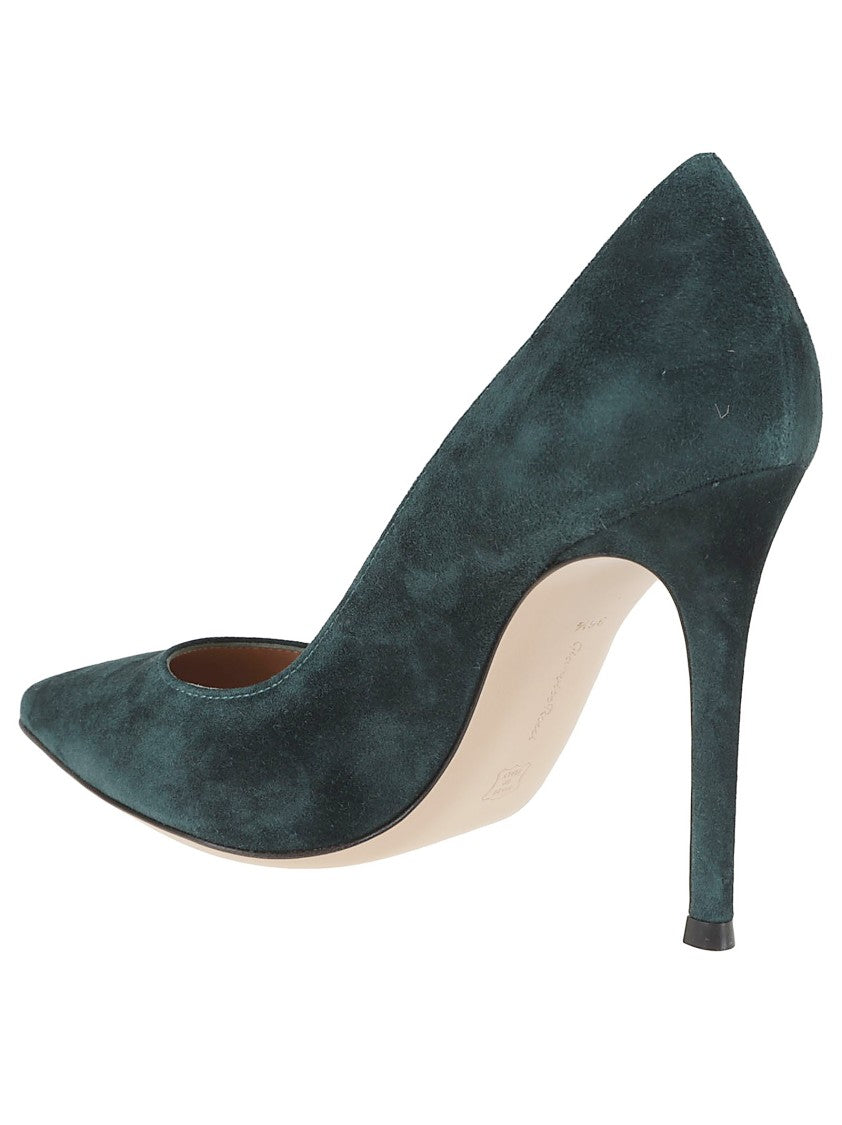 Gianvito Rossi Soft Suede Calfskin Pumps