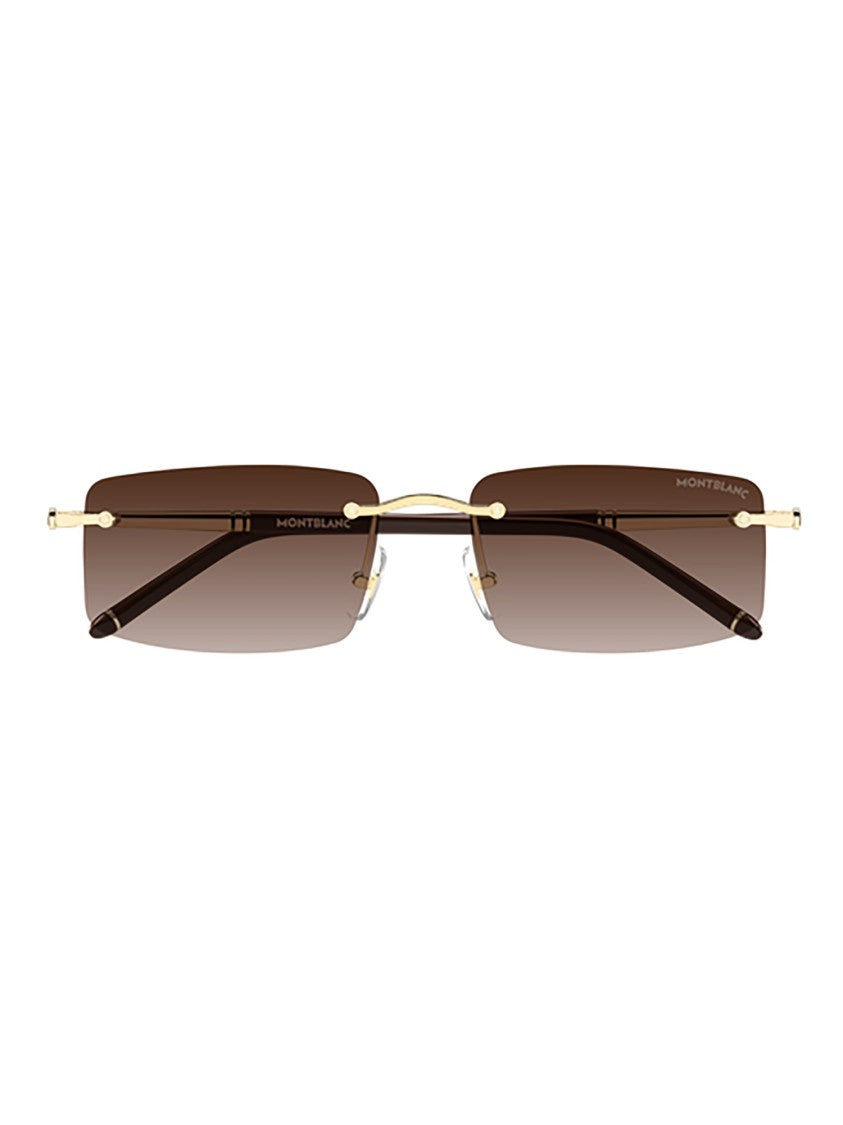 Montblanc Mb0443s Rimless Metallic International Sunglasses