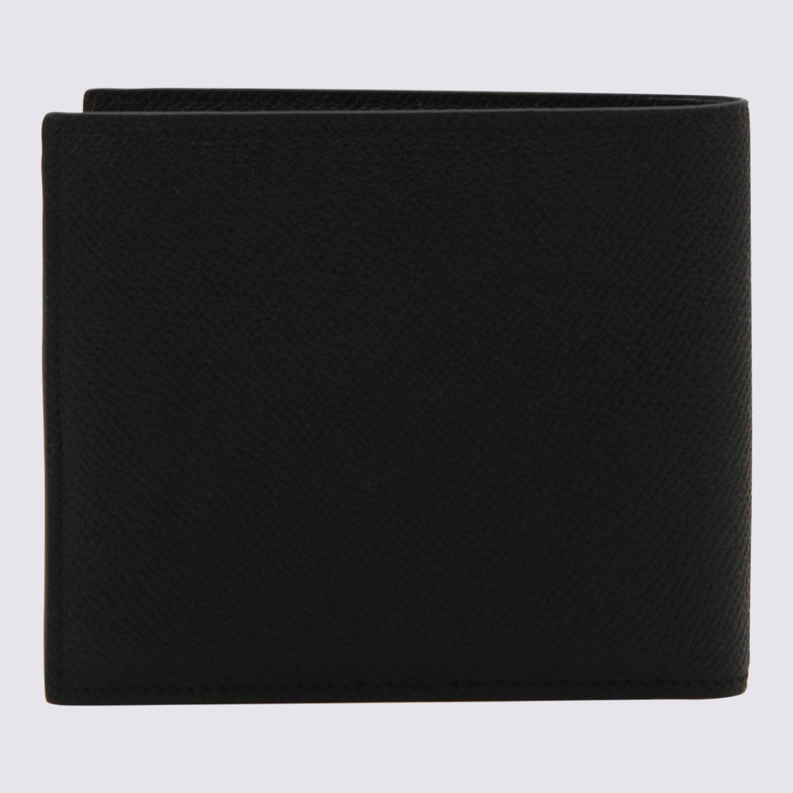 Ferragamo Textured Black Bifold Wallet With Subtle Gold Emblem
