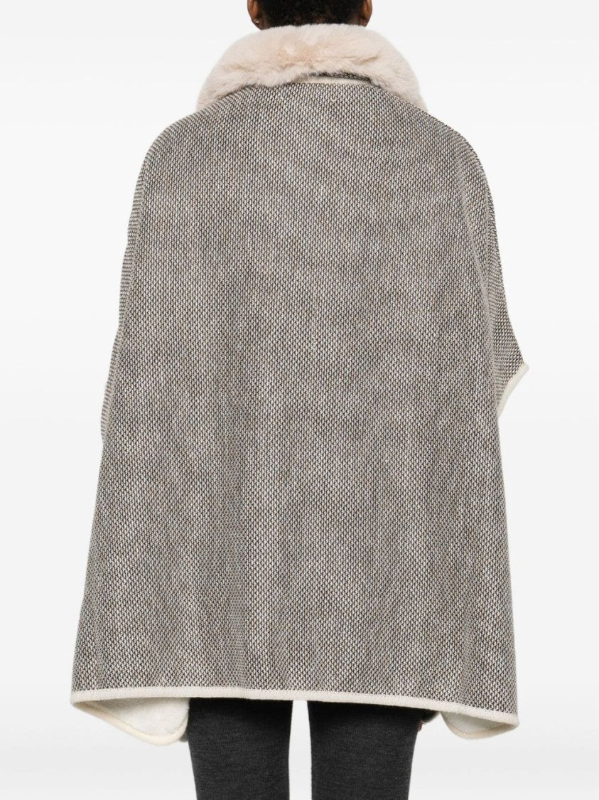 Blugirl Cape-Style Cream Giacconi Coat