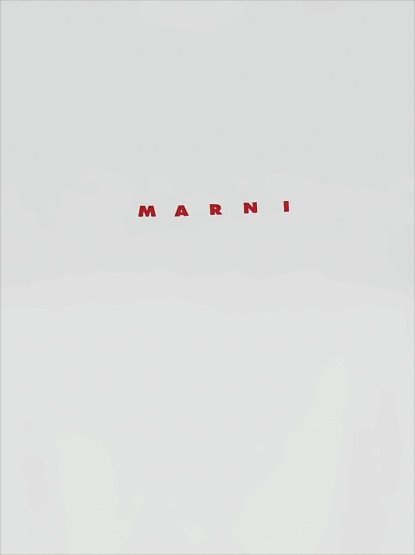 Marni Short-Sleeved Relaxed Fit T-Shirt With Centered Logo