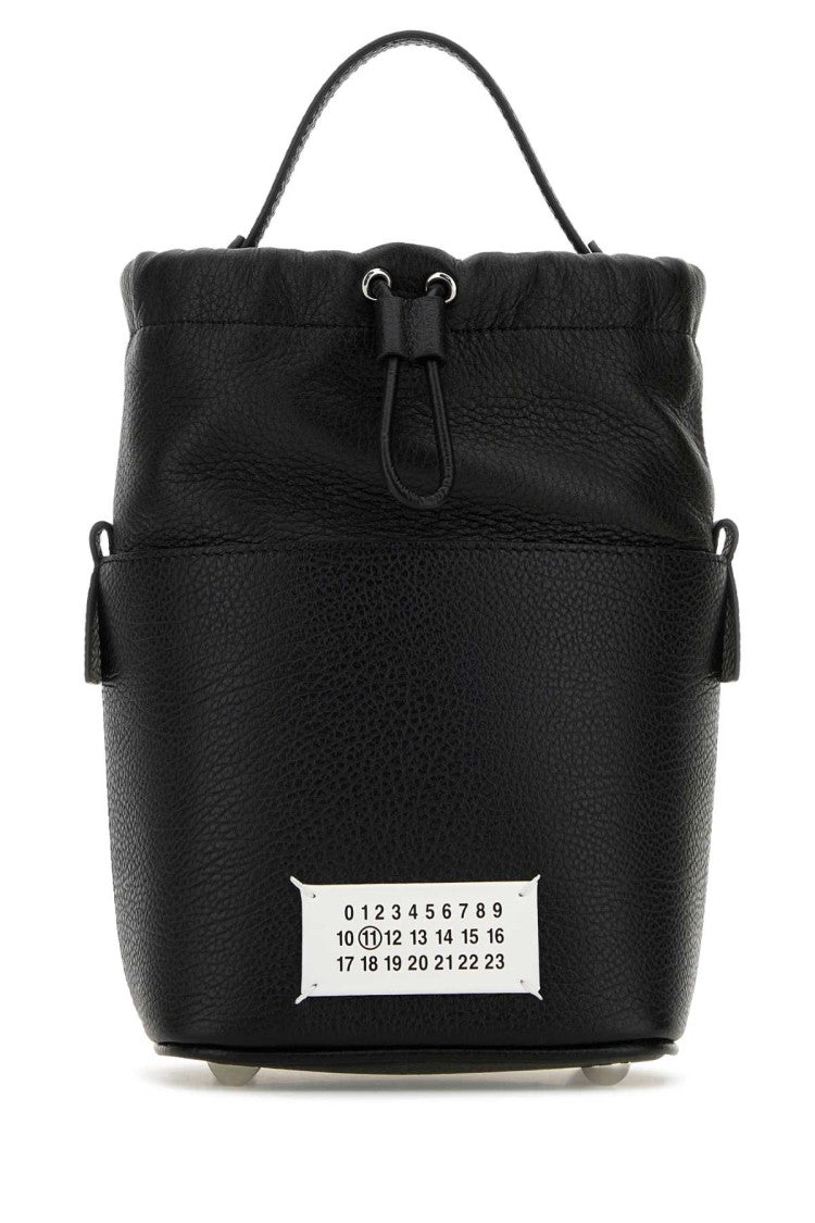 Maison Margiela Black Leather Mini 5Ac Bucket Bag