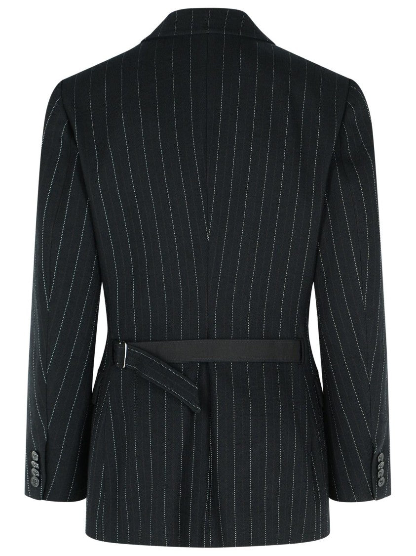 Isabel Marant Blazer In Virgin Wool And Black Cotton