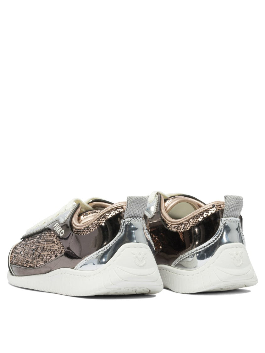 Pinko Slip-On Sneakers With Metallic Finish