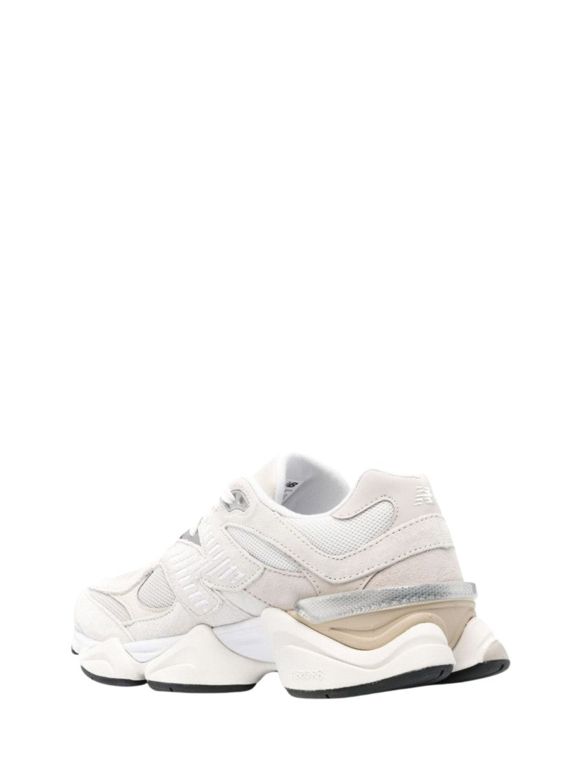 New Balance White Fabric Mesh Chunky Sneakers