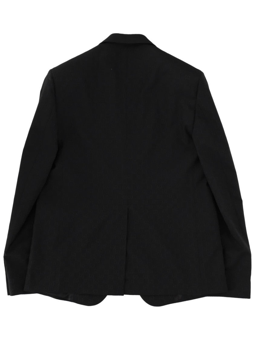 Gucci Single-Breasted Jacket With Subtle Gg Weave