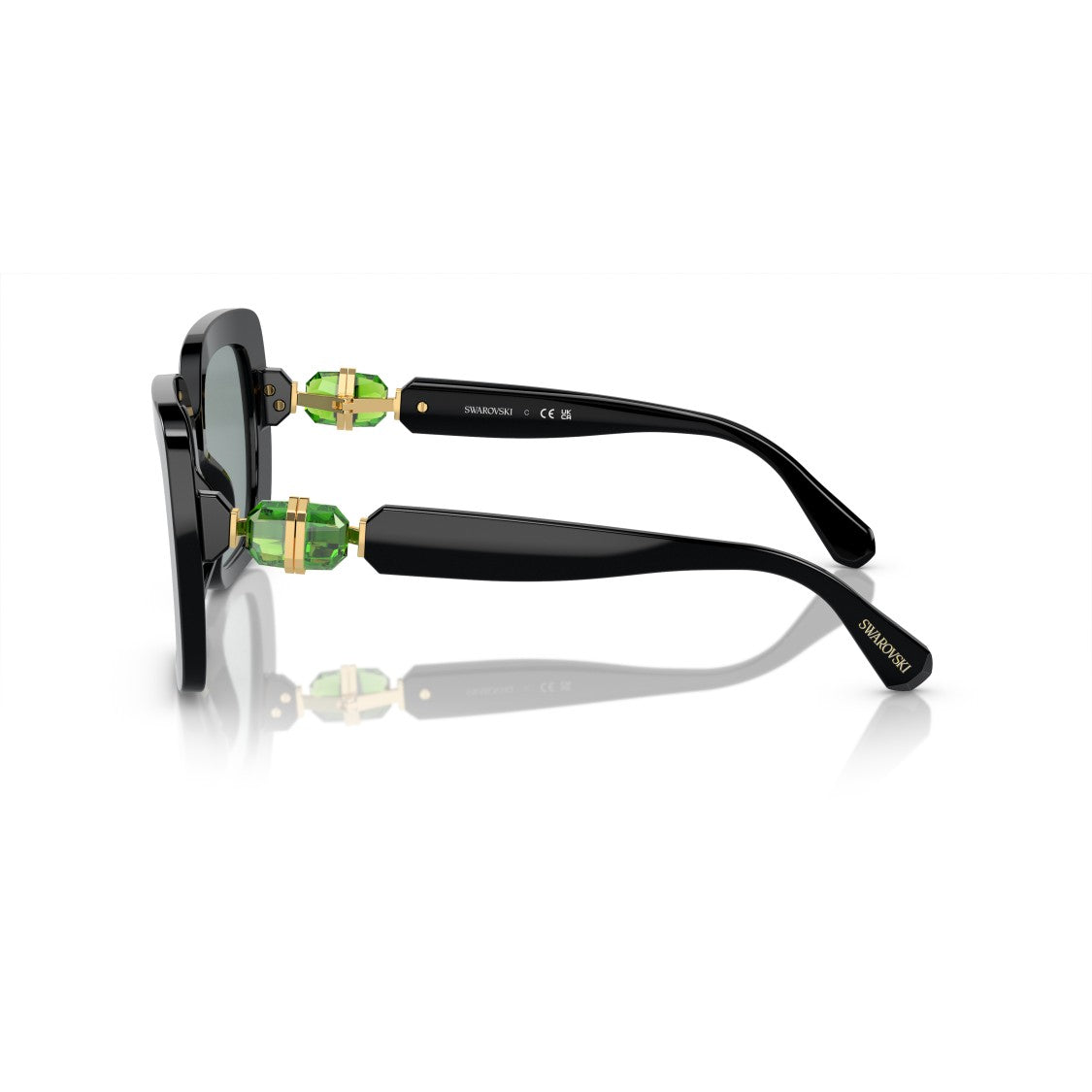 Swarovski 0Sk6001 Oversized Square Sunglasses With Crystal-Embellished Temples