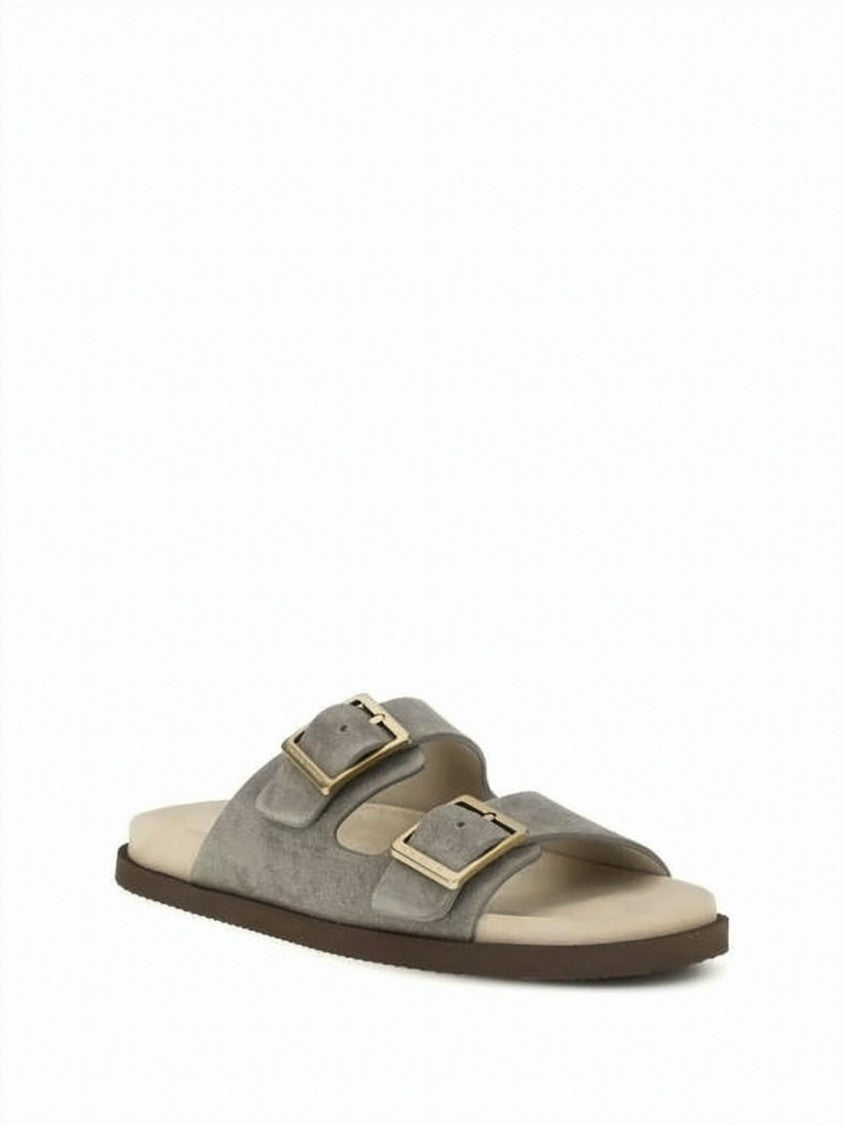 Brunello Cucinelli Soft Suede Mule Slippers