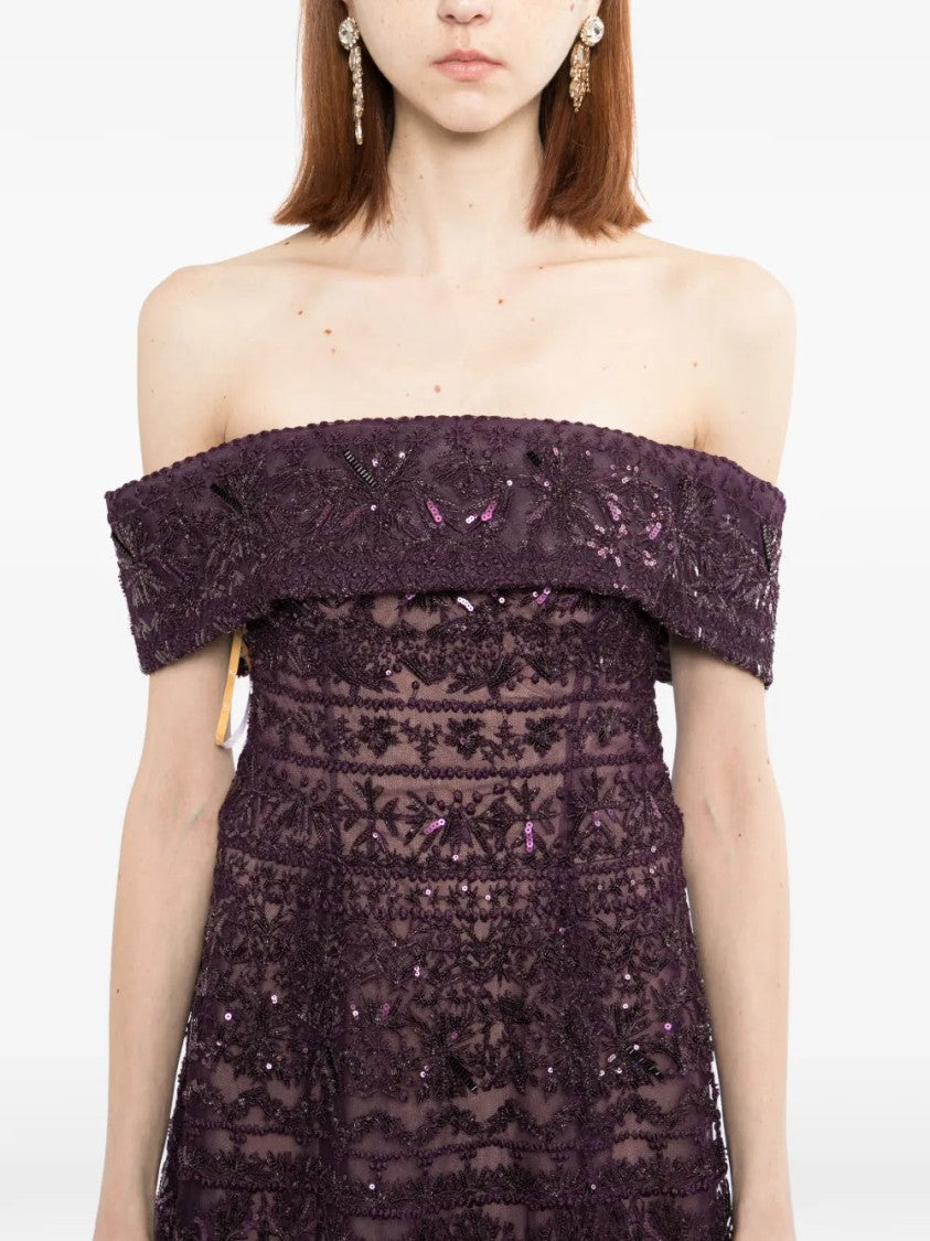 Saiid Kobeisy Beaded Tulle Dress