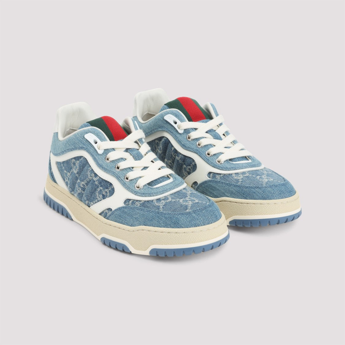 Gucci Denim Sneakers With Monogram Pattern