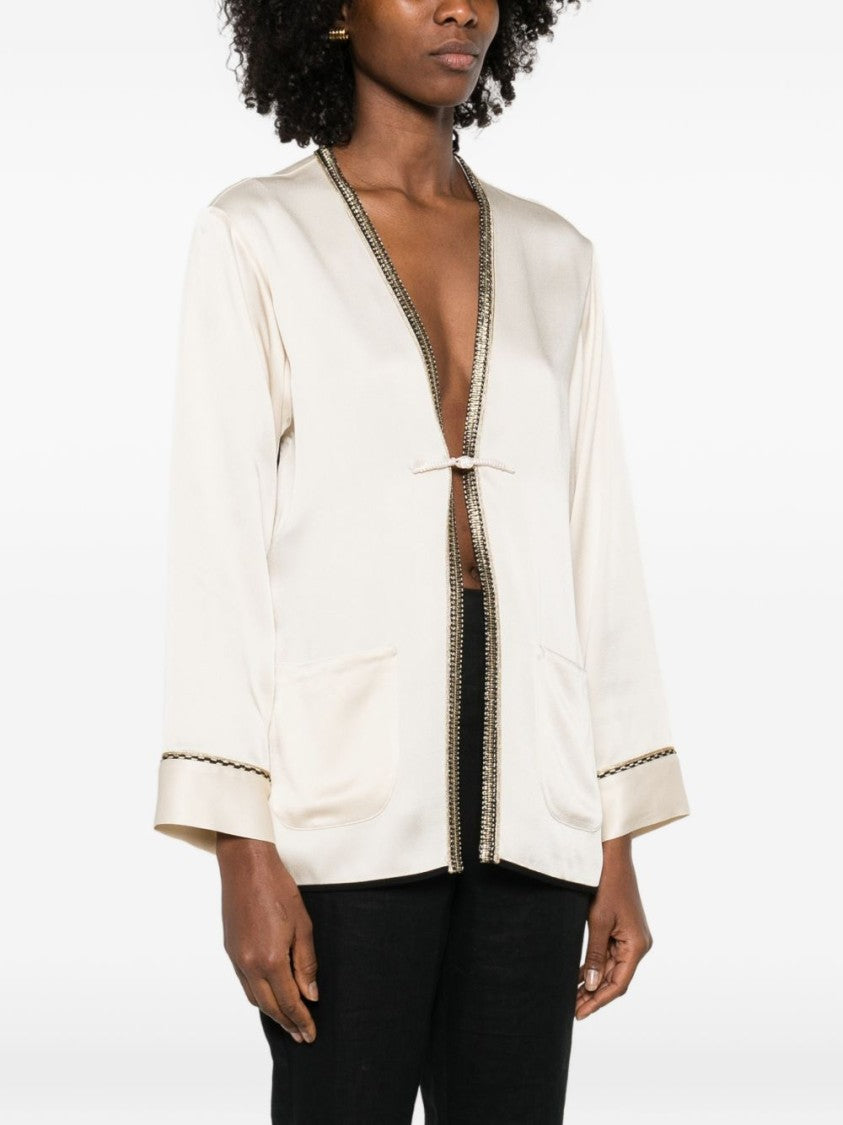 Forte Forte Open-Front Jacket With Decorative Edging