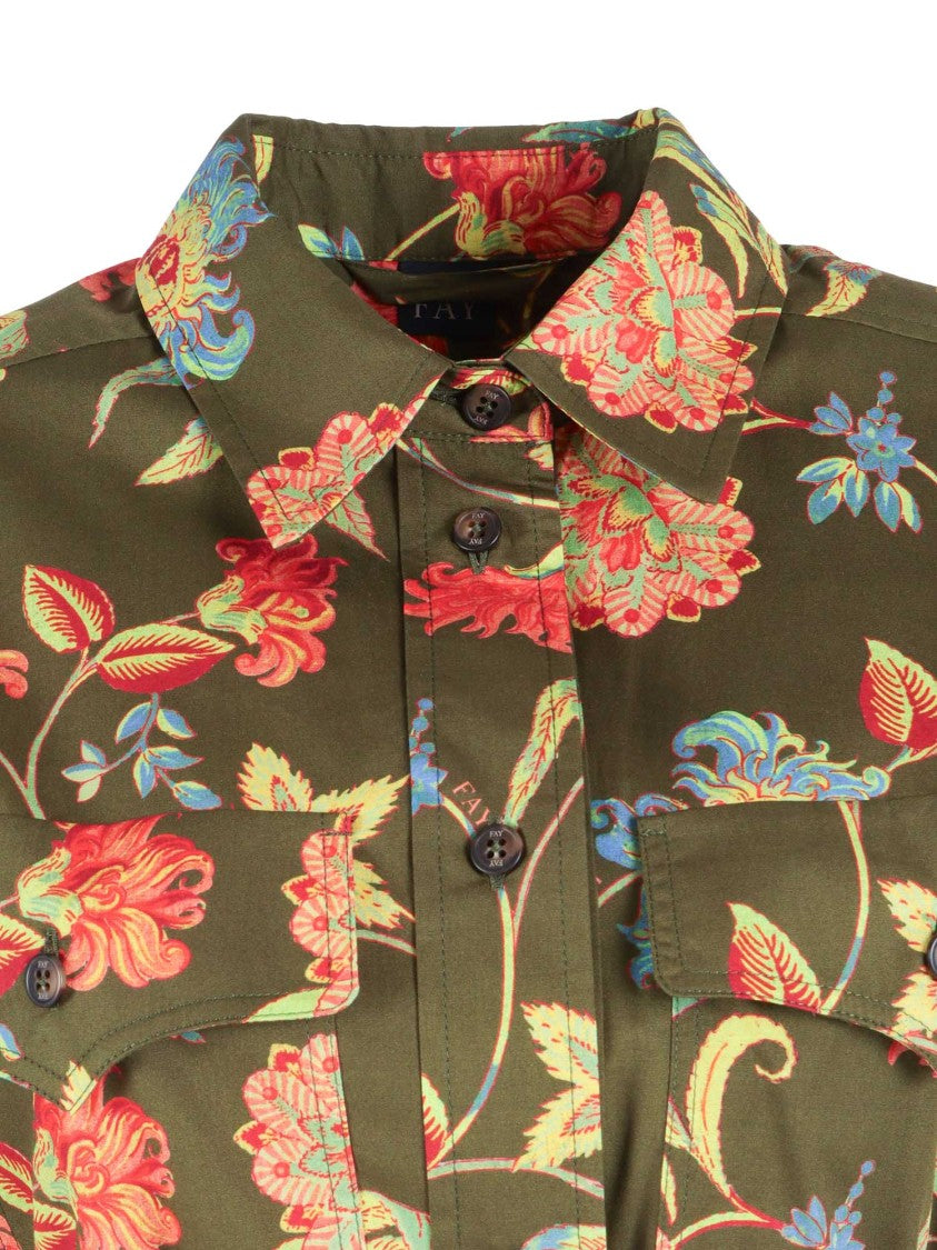Fay Knee Length Floral Belted Day Dress