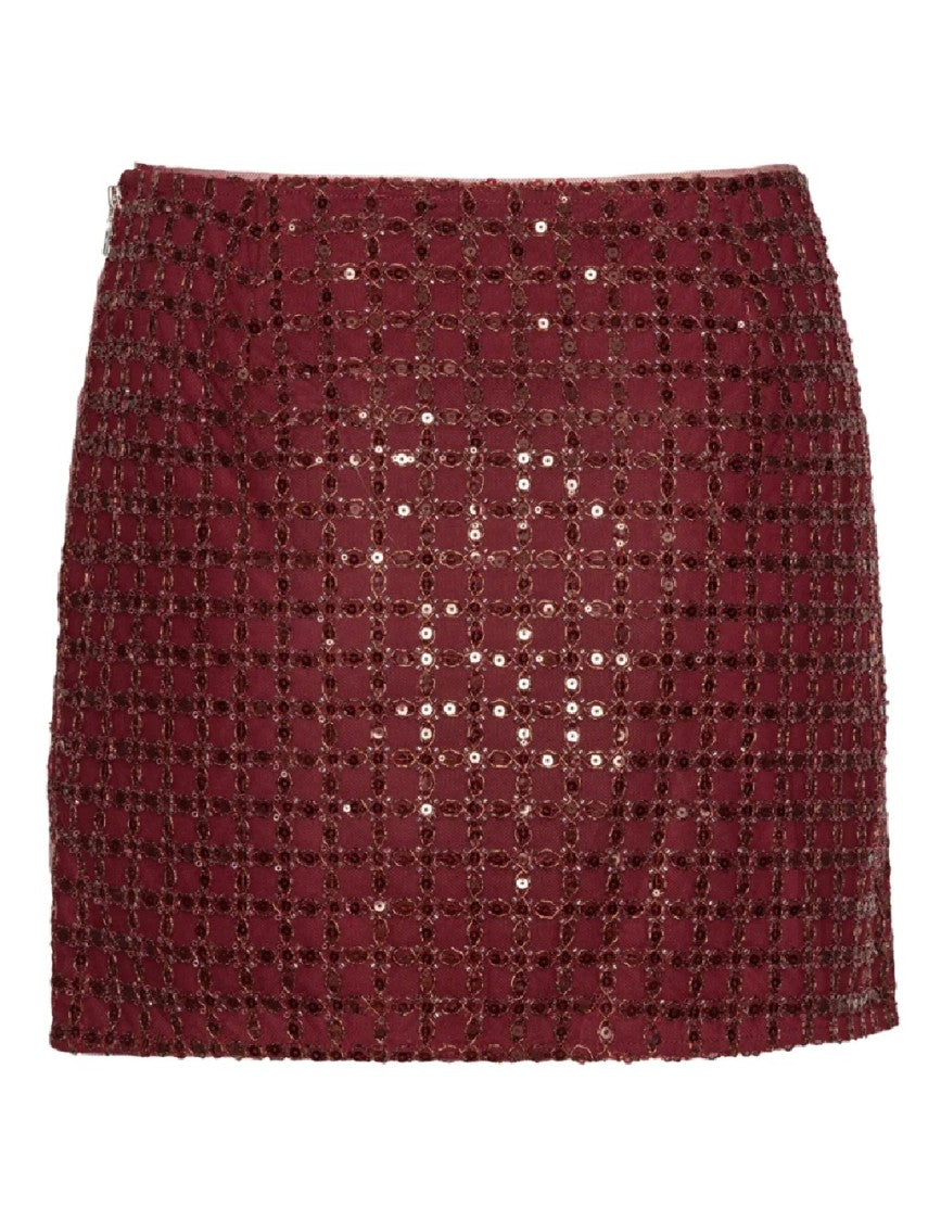 Rotate Beaded Mini Skirt