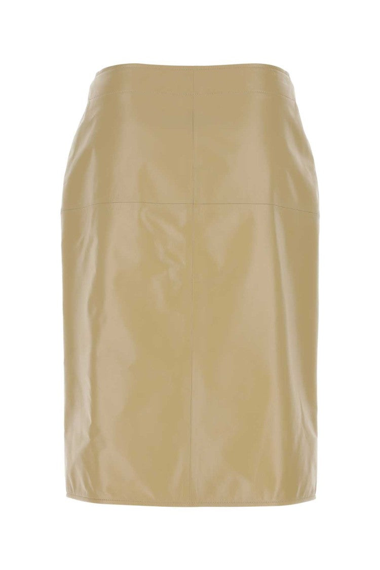 Bottega Veneta Beige Leather Skirt