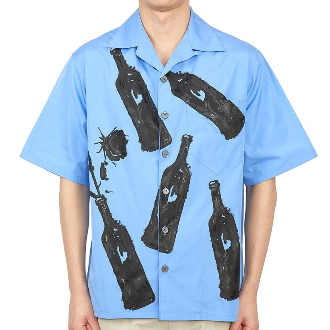 Prada Blue Cotton Shirt