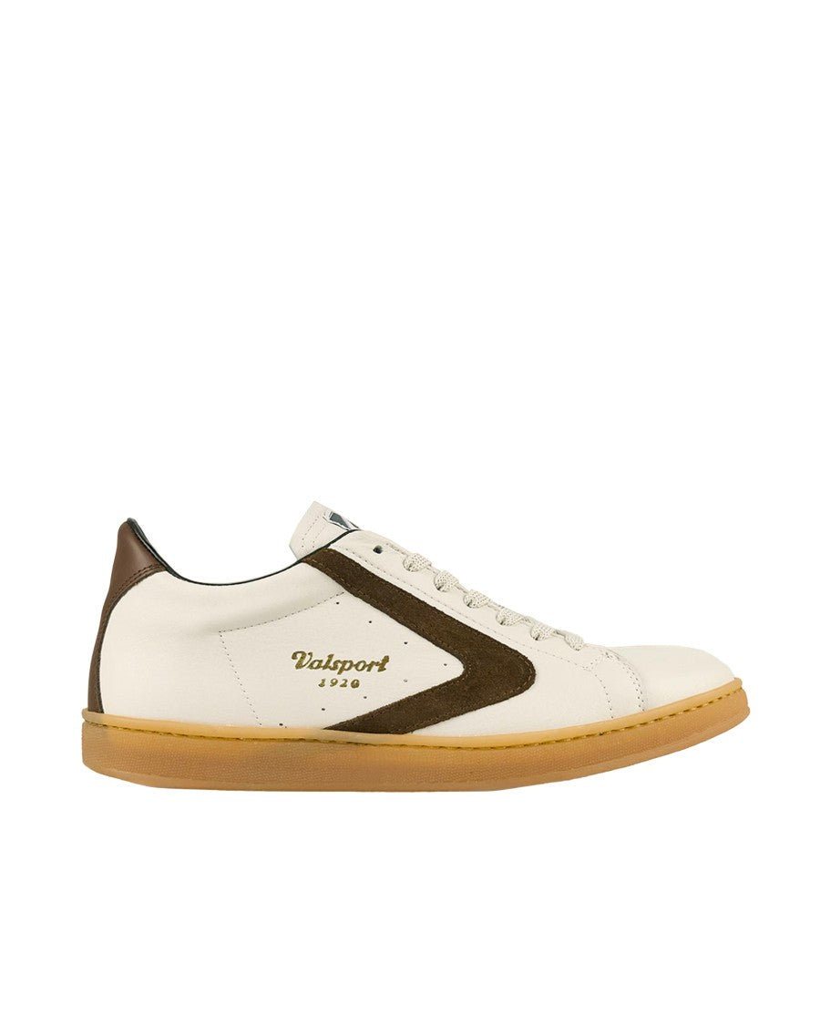 Valsport Low-Top Leather Sneakers With Suede Accents And Honey Sole