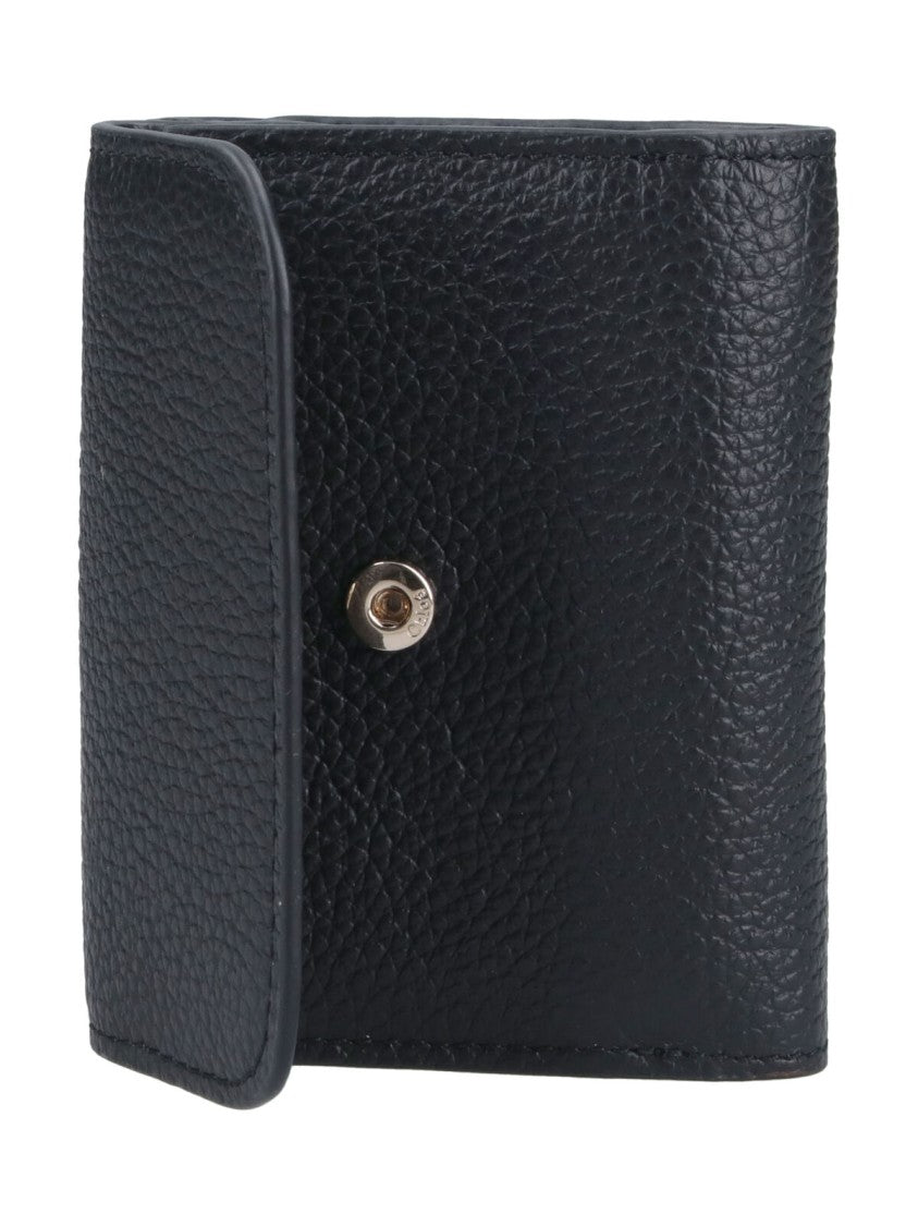 Chloé Black Alphabet Textured Leather Wallet