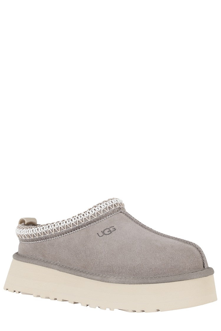 Ugg Brown W Tazz Ii Collar-Uggbraid Suede Mules