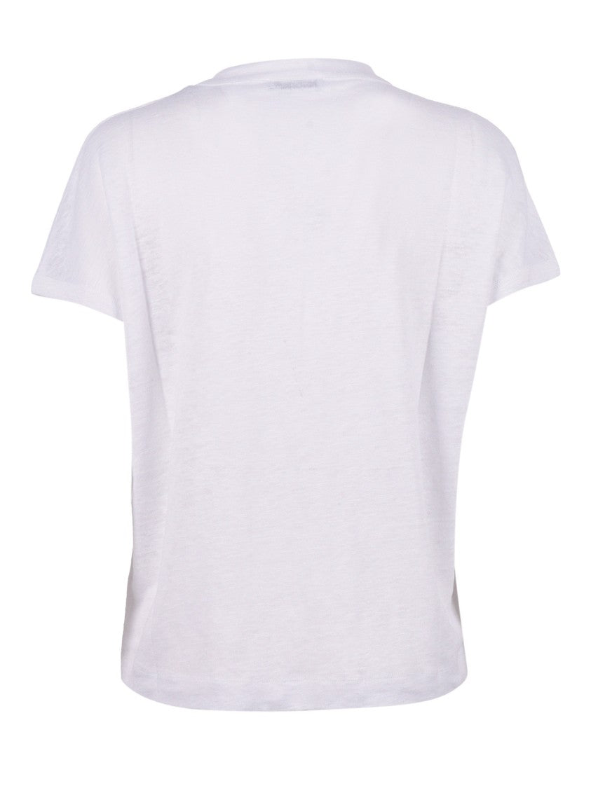 Kangra Cashmere Linen Jersey Button Serafino Top
