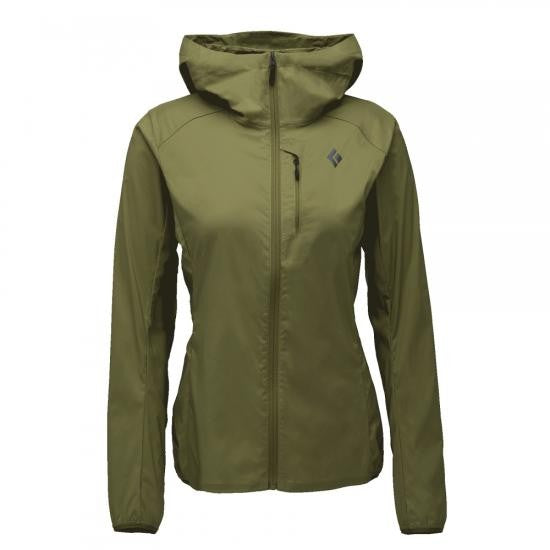 Black Diamond Sleek Lightweight Hooded Jacket With Fitted Silhouette
