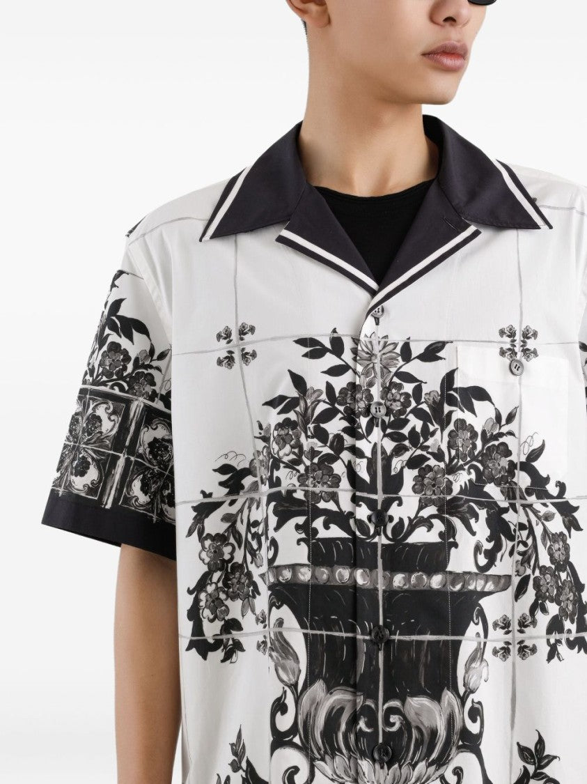 Dolce & Gabbana Floral Print Short Sleeve Shirt