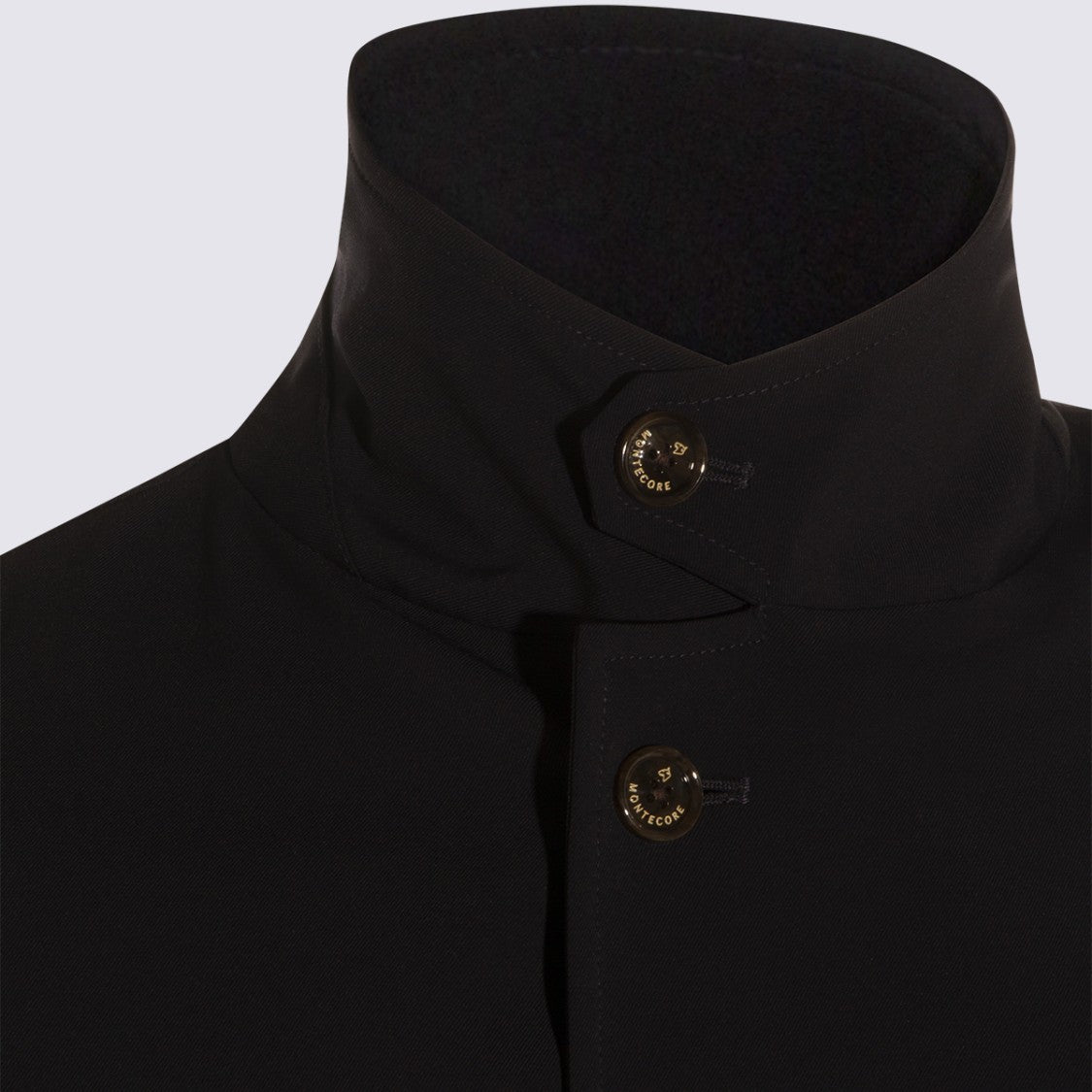 Montecore Tailored Black Jacket With High Stand Collar