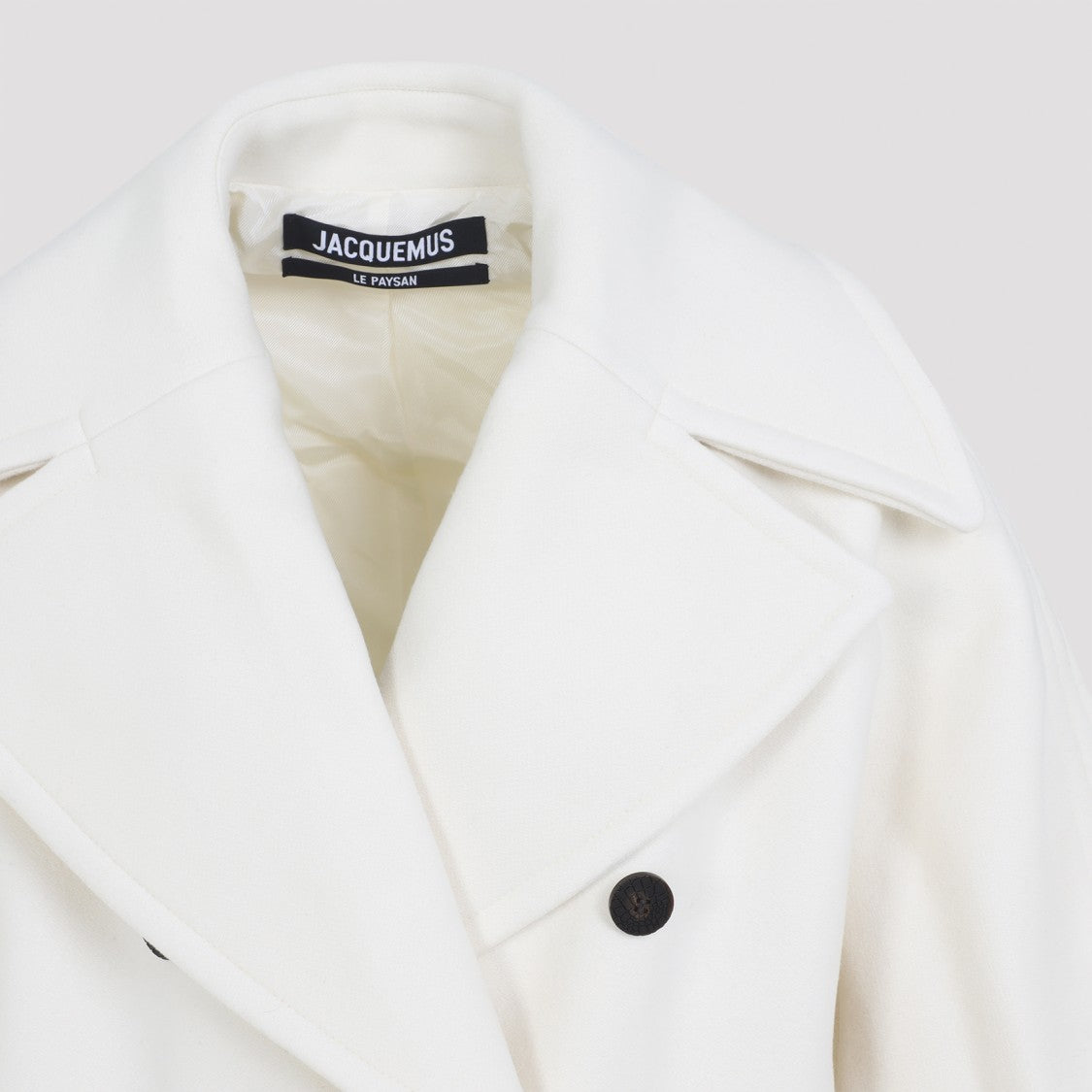 Jacquemus Double-Breasted Virgin Wool Coat With Wide Lapel