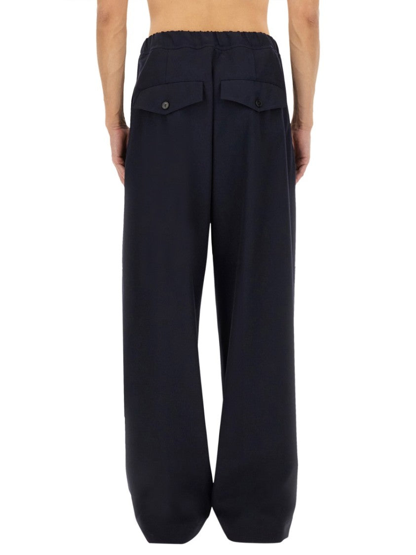 Dries Van Noten Straight Leg Cotton Pants With Clean Design