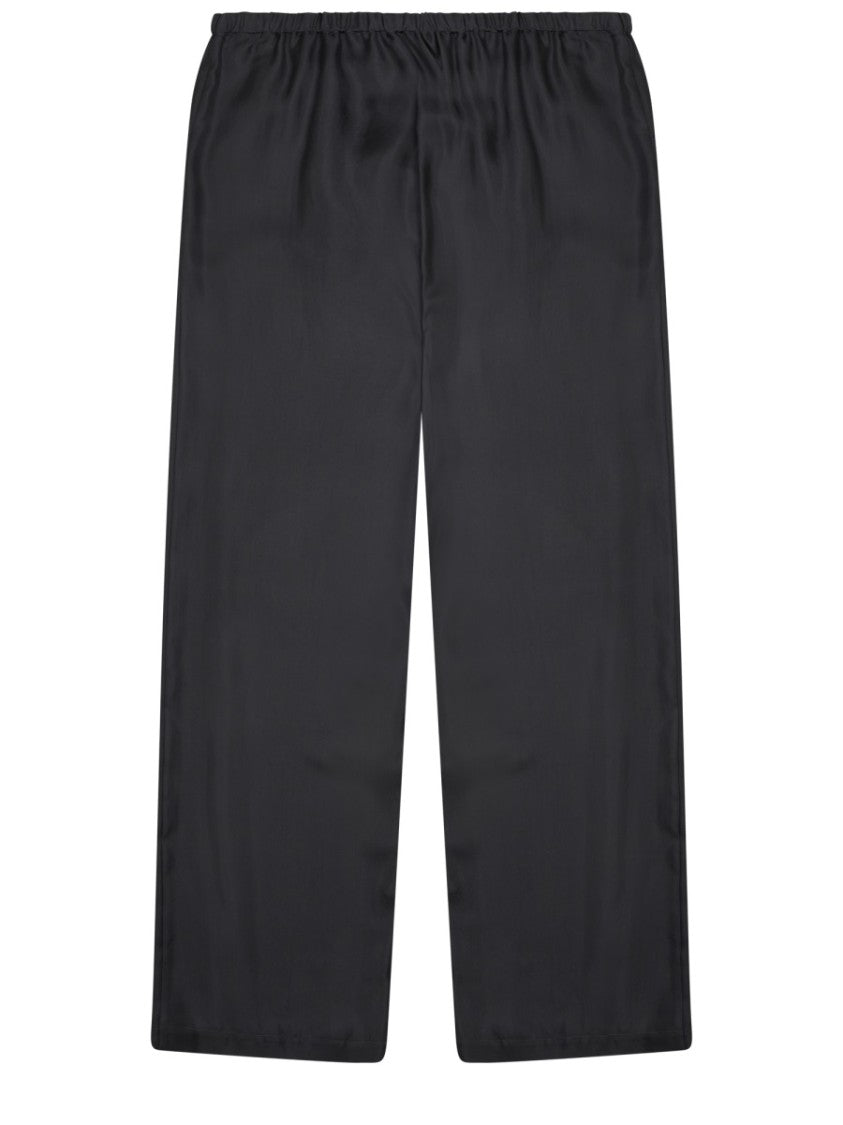 Alysi Wide-Leg Drawstring Silk Pants
