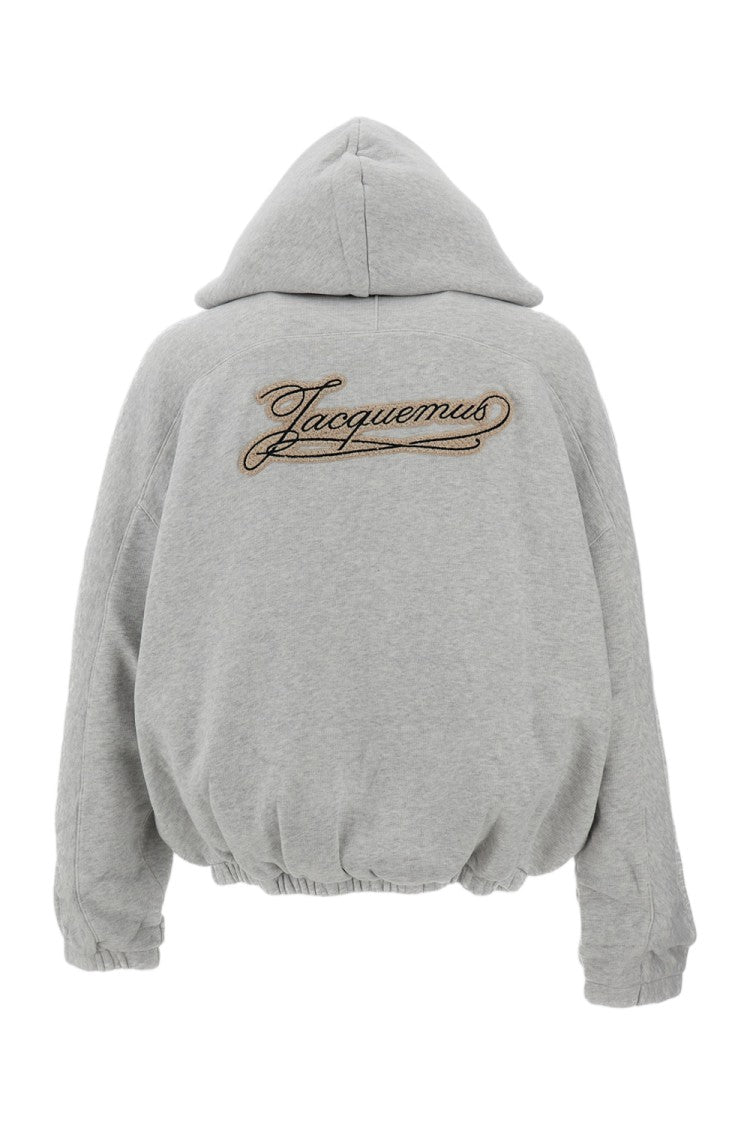 Jacquemus Grey Le Hoodie Torneo Fleece Hoodie