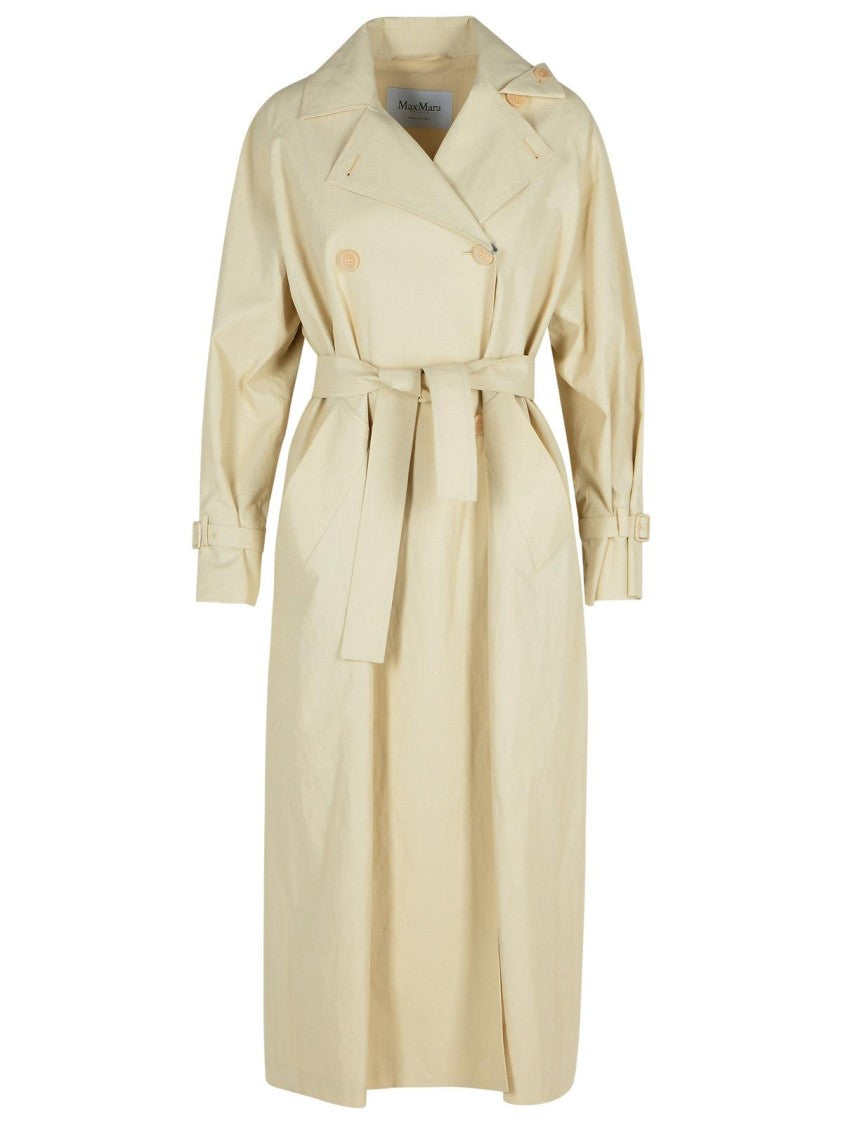 Max Mara Ronco' Beige Linen Raincoat