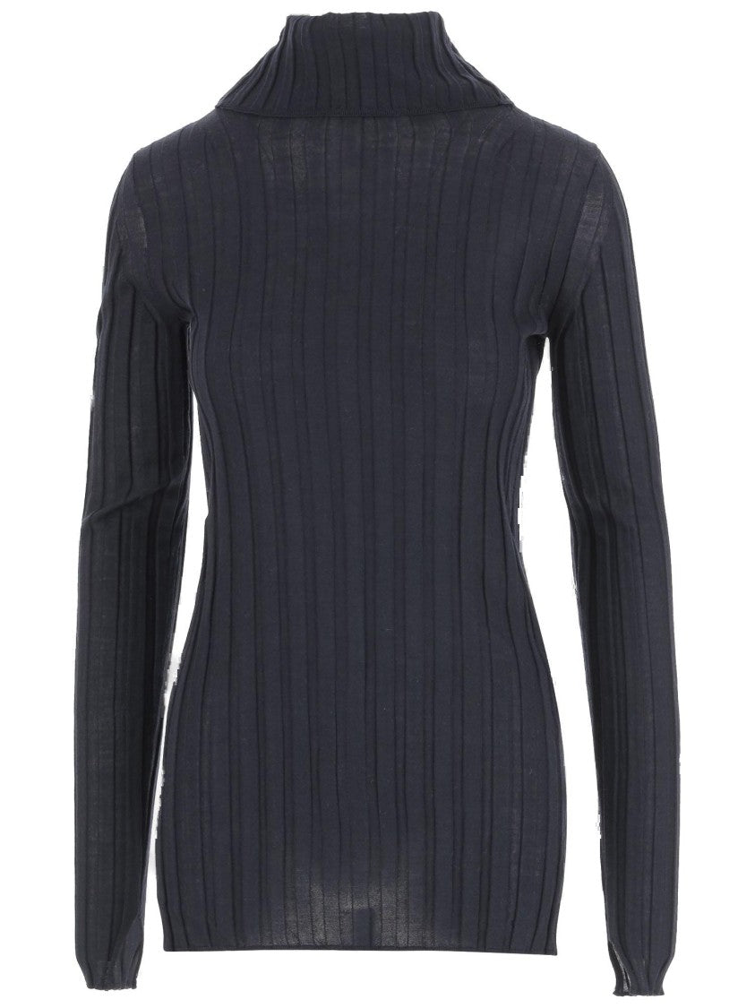Carven Ribbed Wool And Silk Sweater