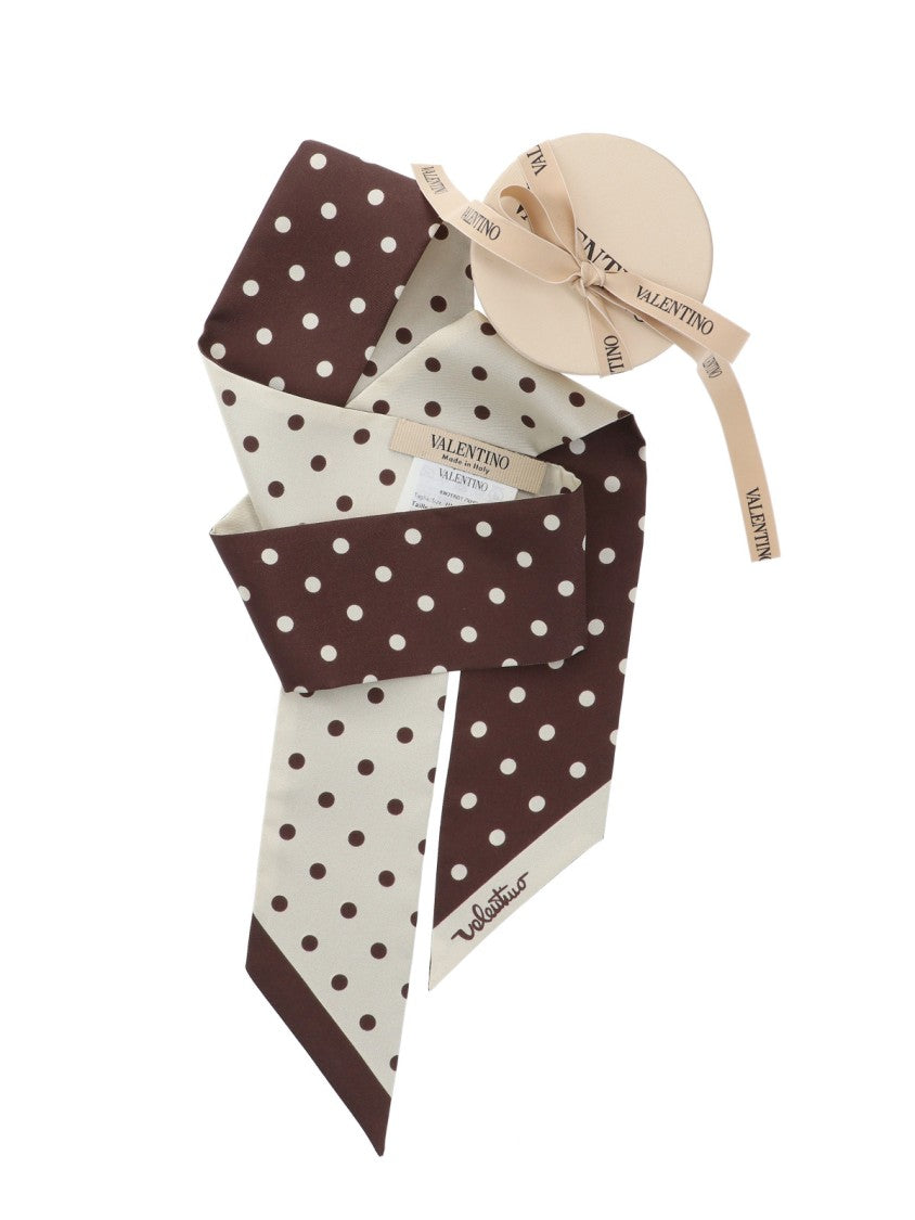 Valentino Garavani Silk Scarf – Brown