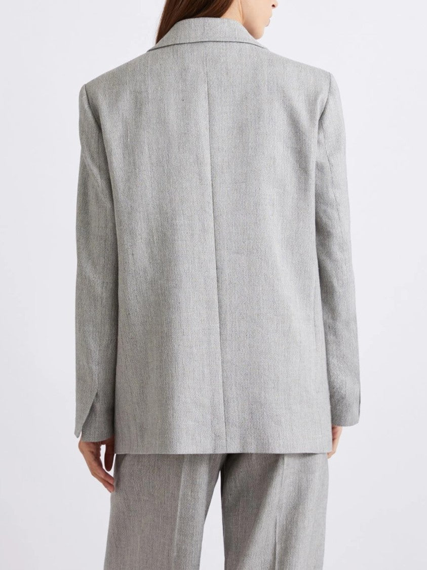 Marella Grey Mlluggioso Tailored Grey Textured Blazer