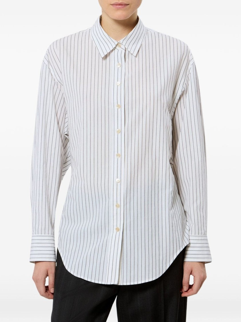 Isabel Marant Vertical Striped Tie Detail Shirt