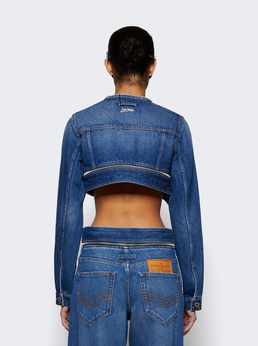 Jean Paul Gaultier Super Cropped Jacket Vintage Blue