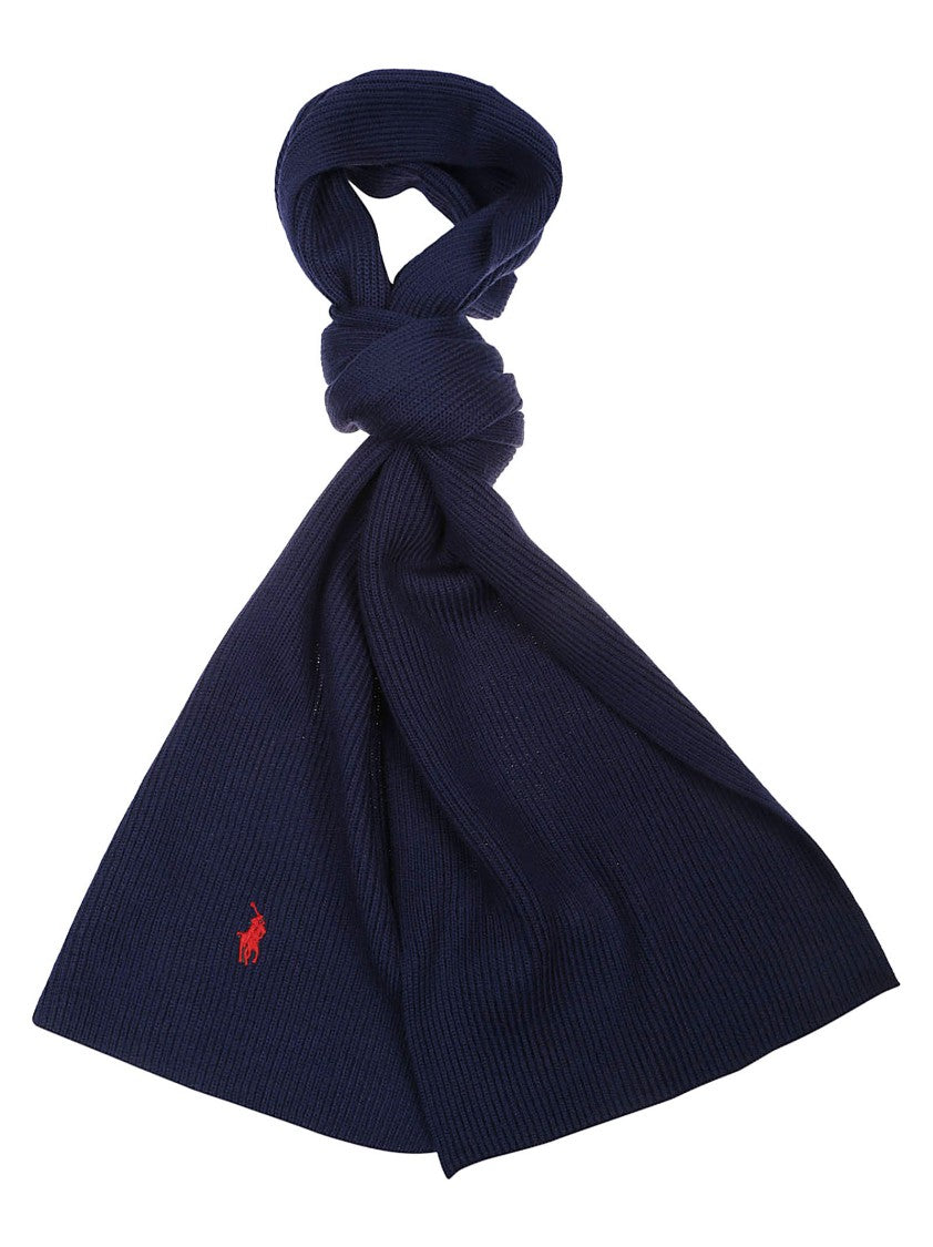 Polo Ralph Lauren Ribbed Wool Logo Scarf