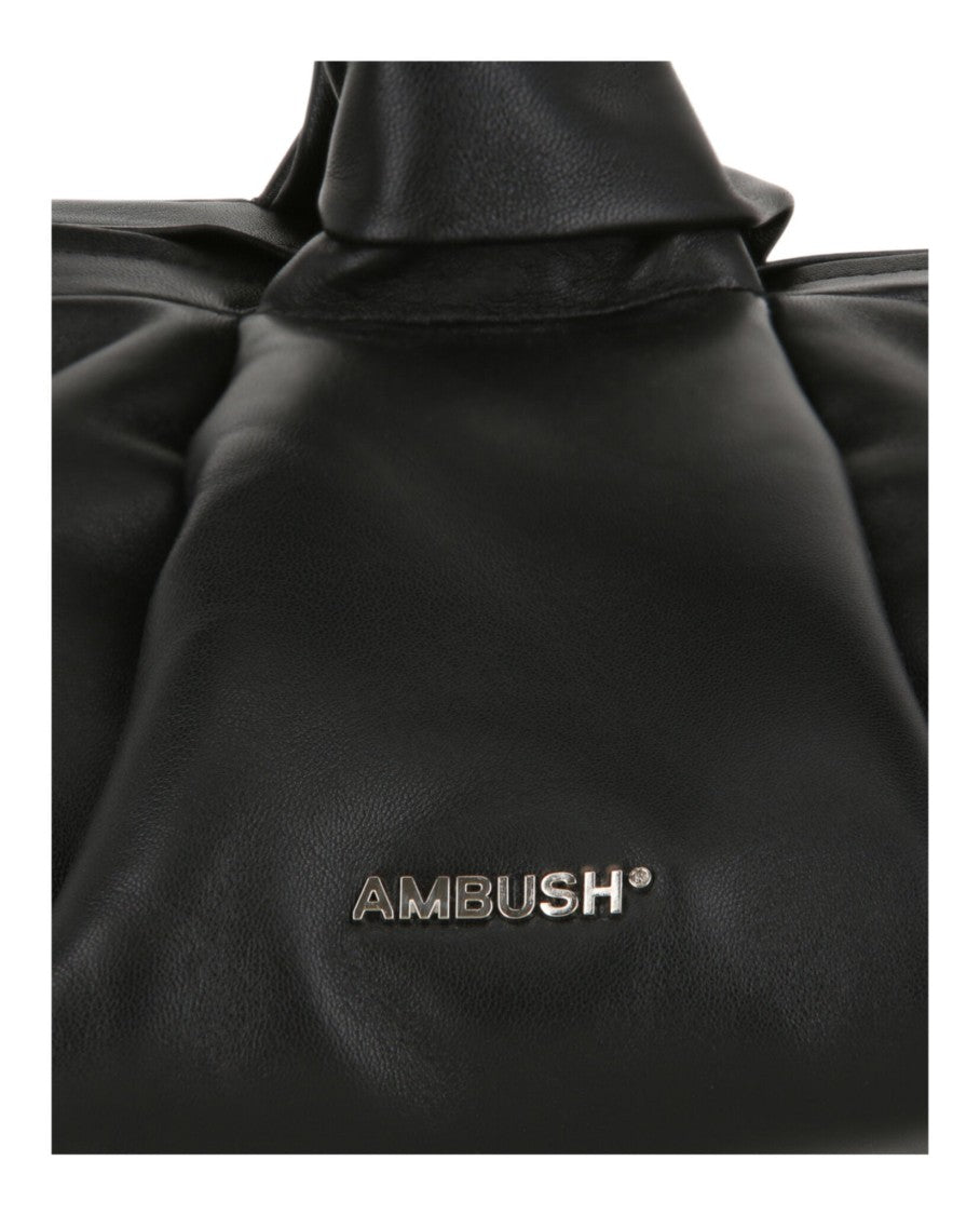 Ambush Twist Top Leather Clutch