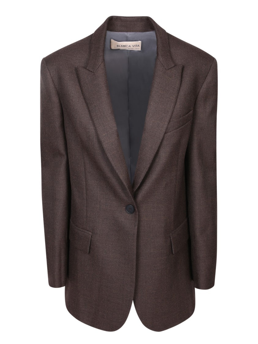 Blanca Vita Brown Single-Breasted Jackets
