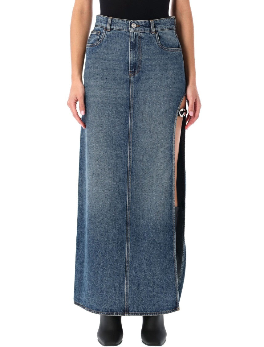 Coperni Garter Belt Denim Skirt