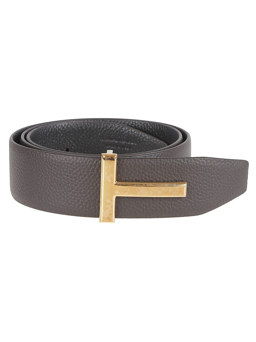 Tom Ford Reversible Calf Leather Belt With T-Shaped Buckle