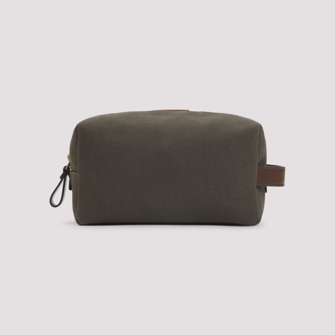Giorgio Armani Compact Olive Green Cotton Pouch