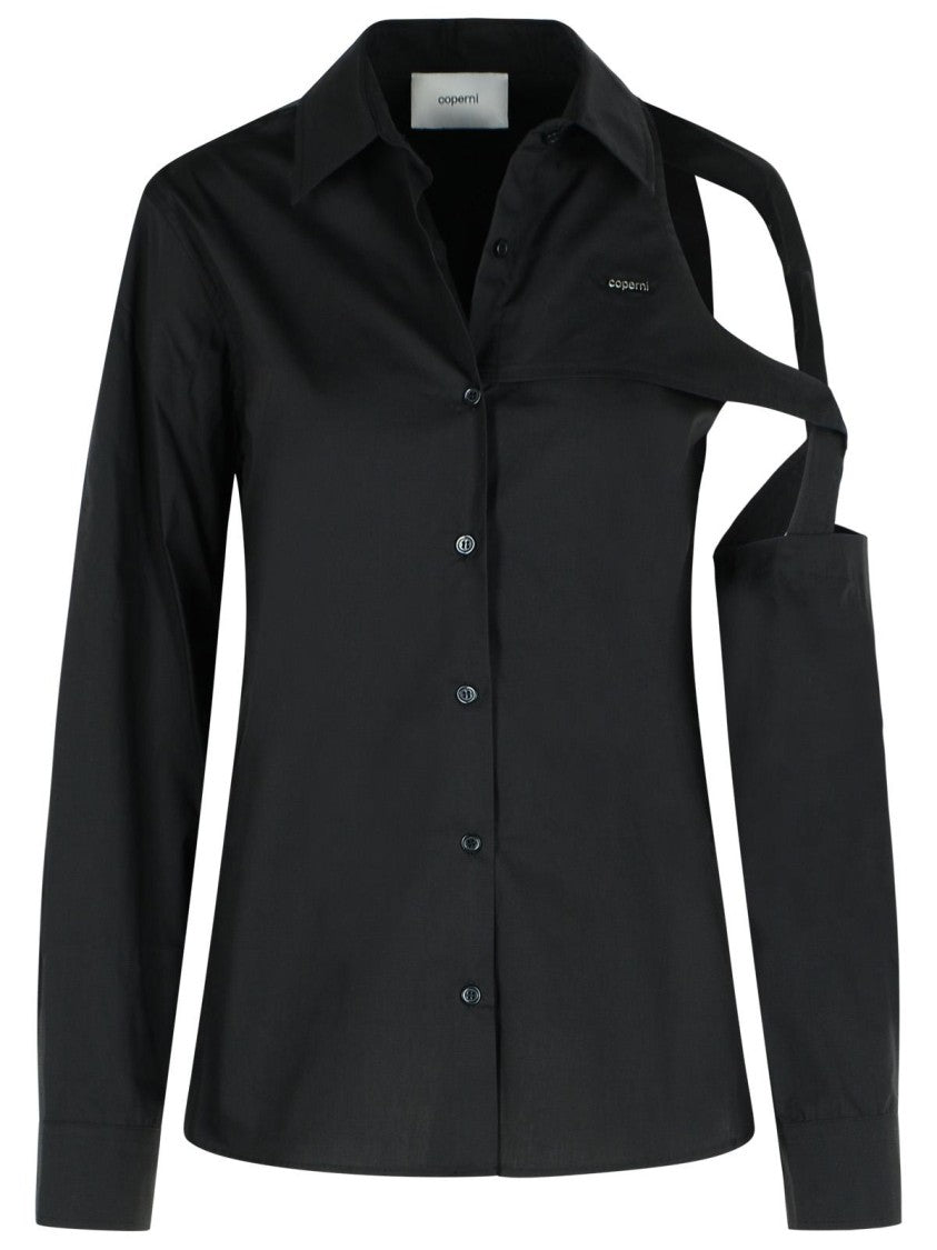 Coperni 'Cutout' Black Cotton Shirt