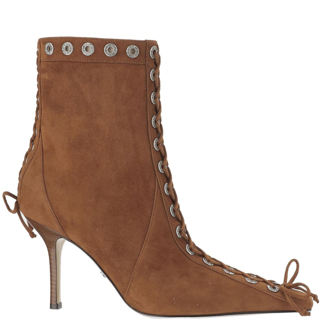 Mach & Mach Leather Boots With Triangle Toe