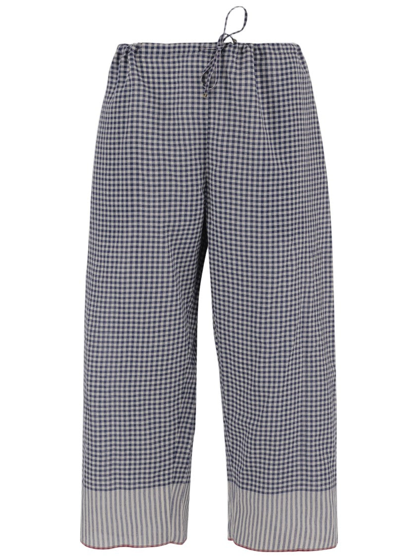 Pero Cropped Pants With Checkered Pattern