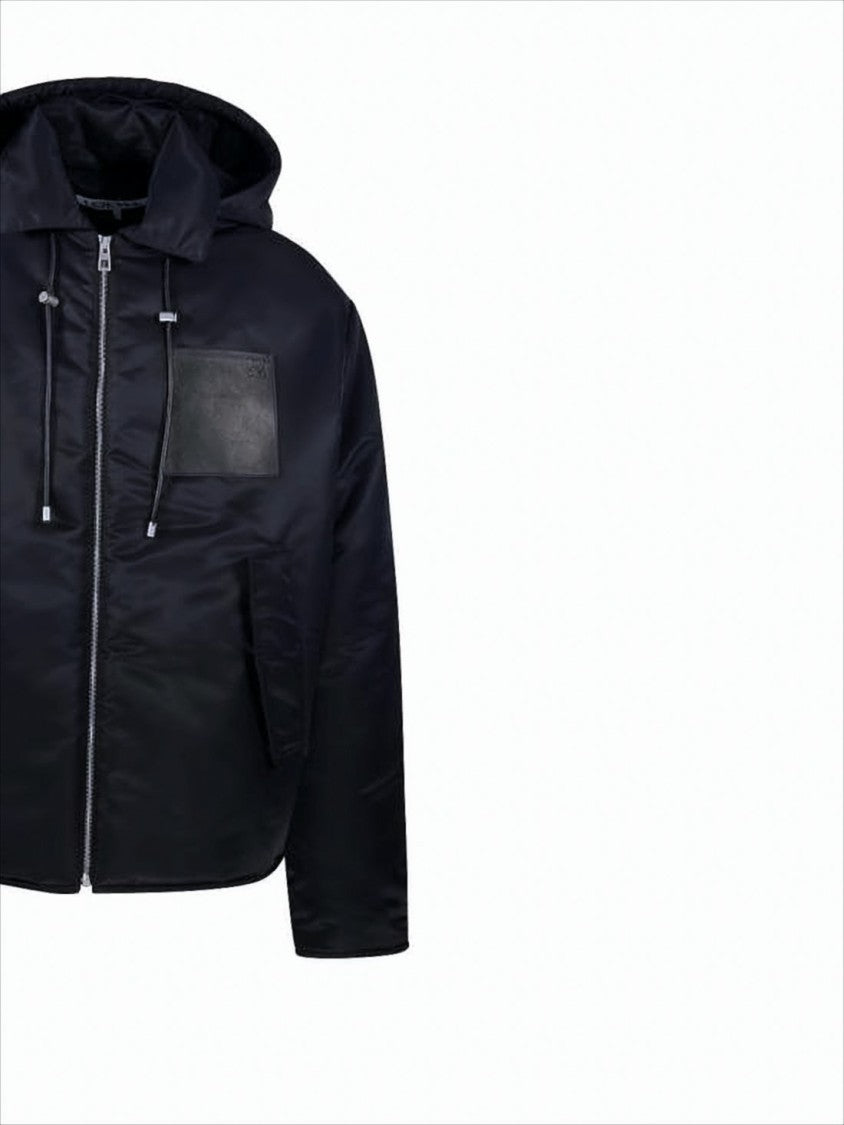 Loewe Black Casual Jacket With Hood