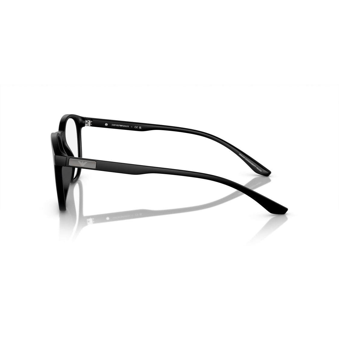 Emporio Armani 0Ea3229 Matte Black Rectangular Frame Eyeglasses