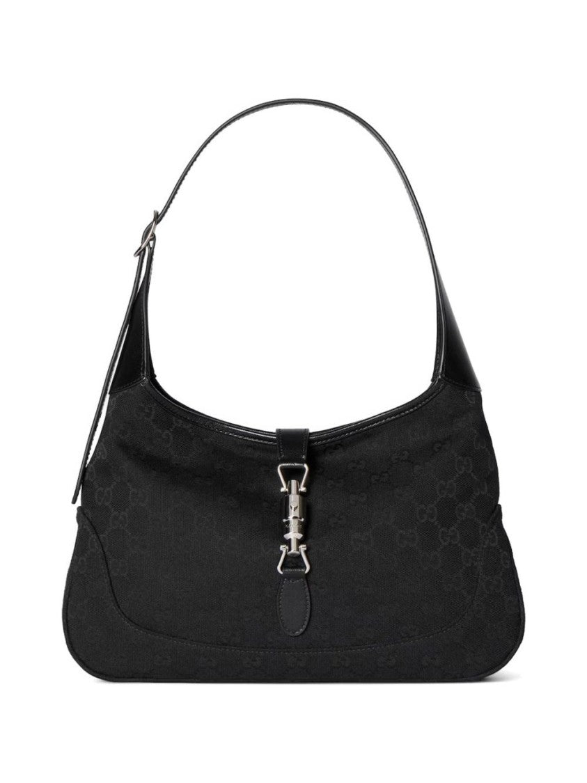 Gucci Monogram Structured Leather Shoulder Bag